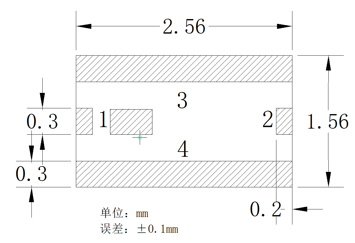2.56×1.56mm封装尺寸图